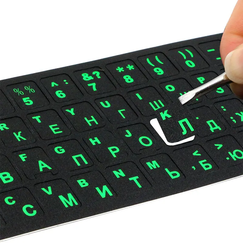 SR стандарт водонепроницаемый русский язык клавиатура наклейки раскладка с кнопками буквы алфавит для компьютерной клавиатуры защитный