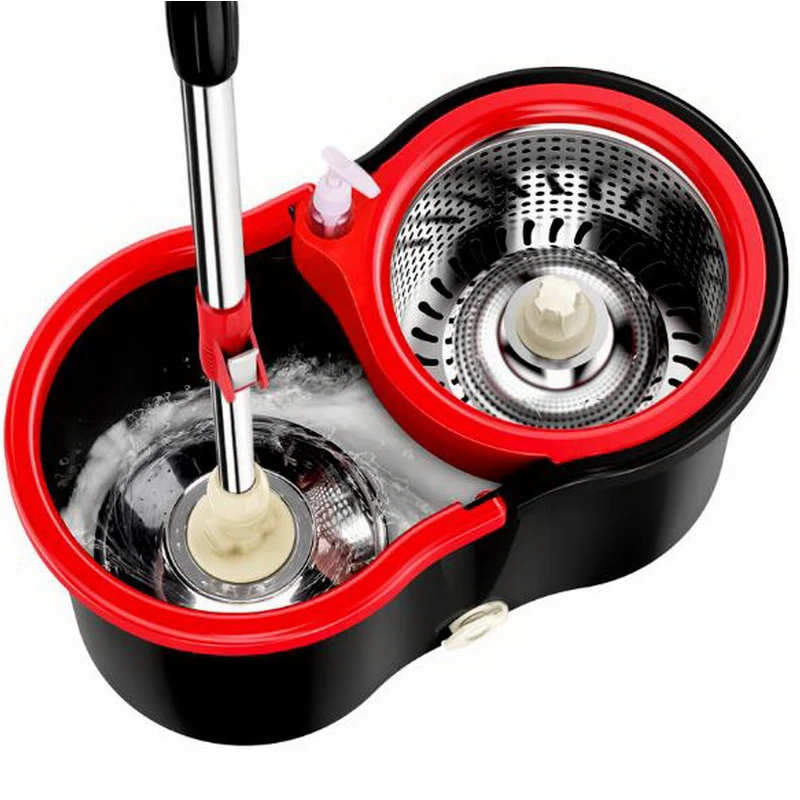 

150210/High quality stainless steel mops/Rotating double drive mop/Household Rotary mop/High quality stainless steel tray