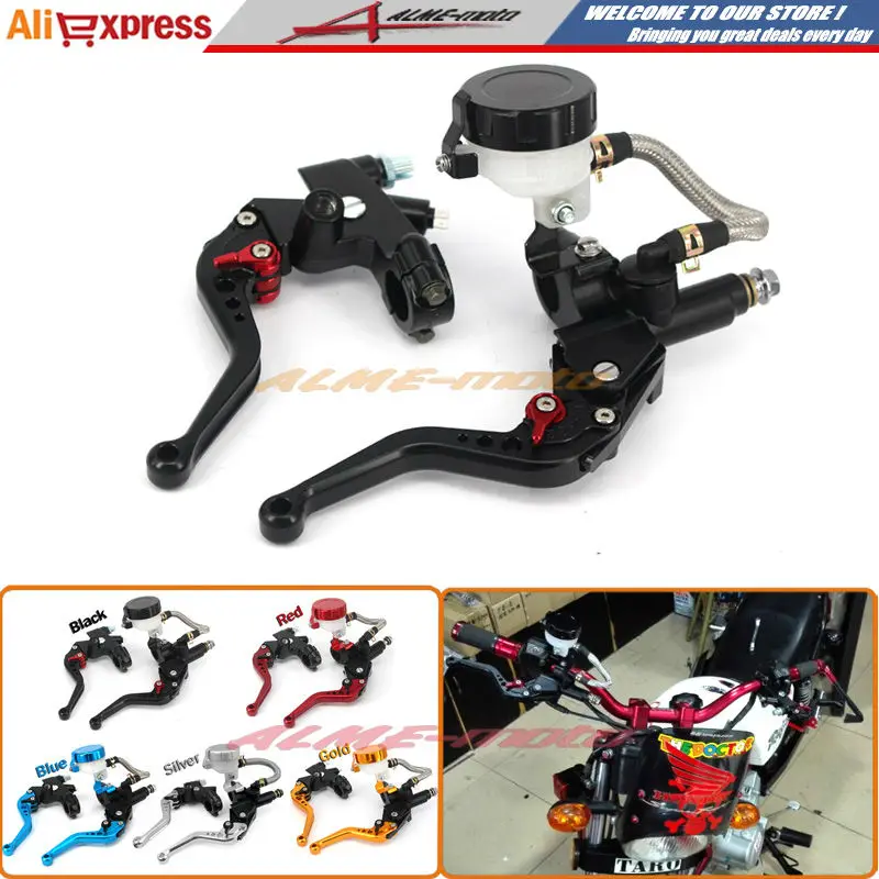 Universal 7/8" Adjustable Levers Brake Clutch Master Cylinders