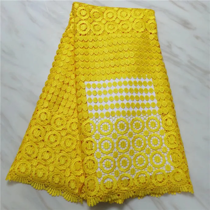 

Высококачественная африканская кружевная ткань, новейшая африканская гипюровая кружевная ткань фиолетового цвета, нигерийская гипюровая кружевная ткань желтого цвета (16L-4-19), 2019