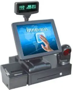 Point of sale 15'' high quality pos terminal pos system all in one cash register with scanner printer cash drawer