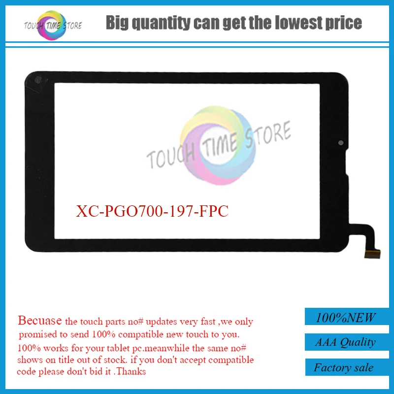 

New Capacitive touch screen digitizer For 7" 4good light at200 Tablet touch panel glass sensor replacement Free Shipping