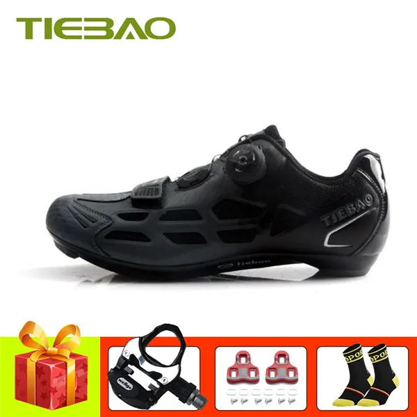 Tiebao обувь для шоссейного велосипеда sapatilha ciclismo pedales bicicleta самозакрывающаяся спортивная обувь для велоспорта дышащие кроссовки суперзвезды - Цвет: pedals with 1259A B