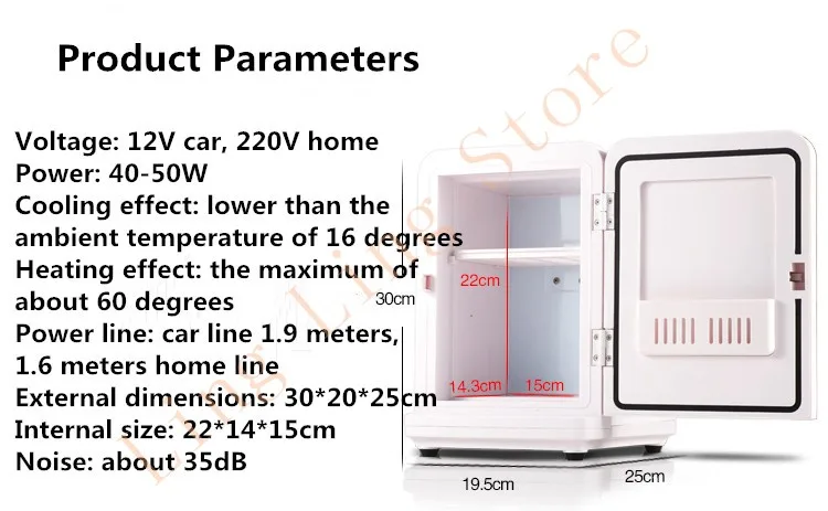 4L холода и тепла DC12V/AC220V мини-холодильник Портативный для студентов бытовой общежитие с помощью