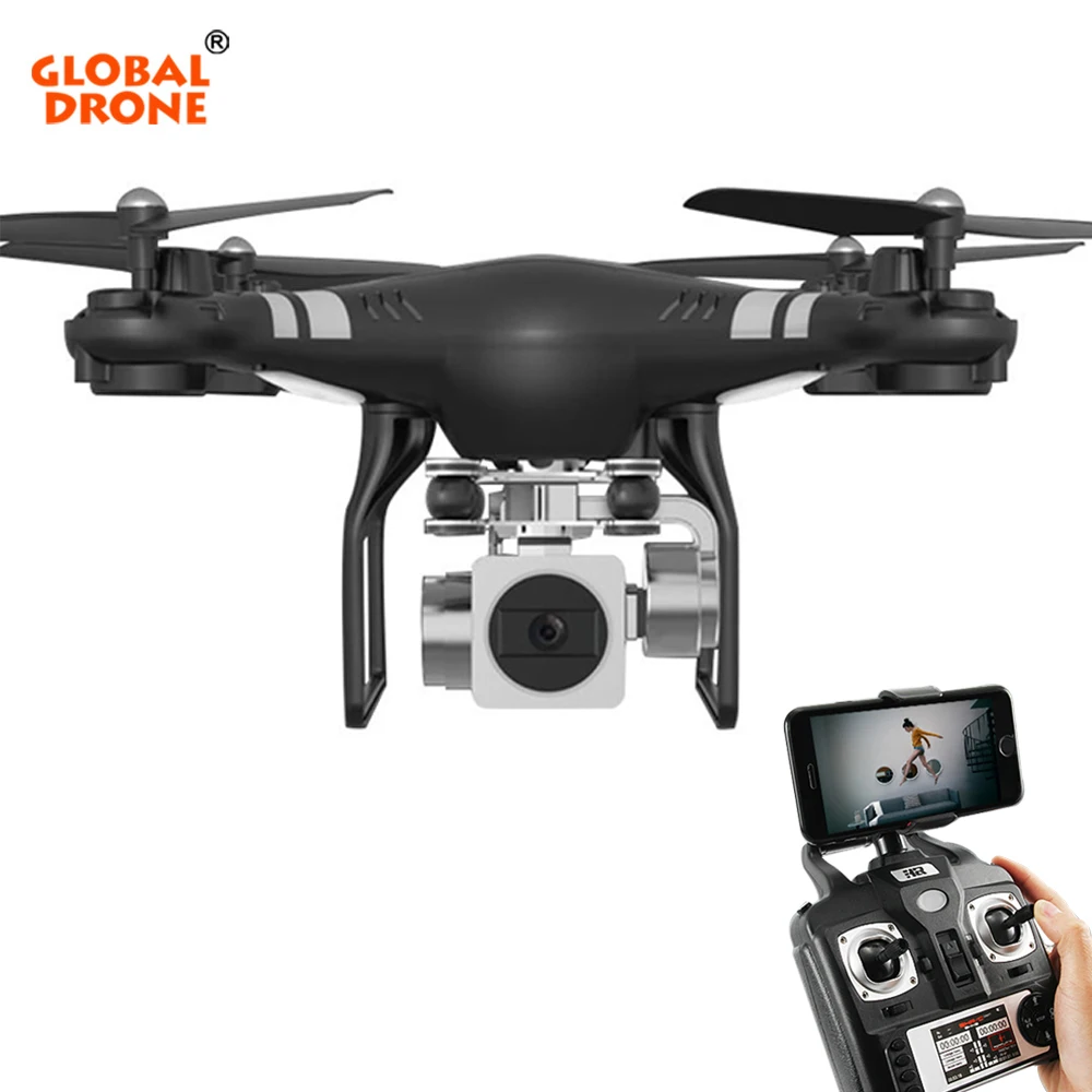 

Global Drone 4CH 6-Axis FPV RC Helicopter Altitude Hold Hover Drones with Wide Angle Camera HD 2MP VS SYMA X5SW