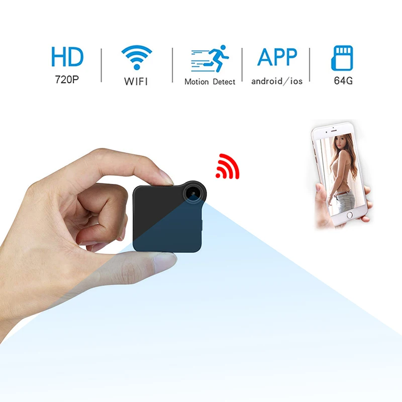 

Mini Camera HD 720P WIFI P2P Wearable IP Camcorders Motion Sensor Micro Bike Body cam Mini sport DV Magnetic Clip Voice Recorder