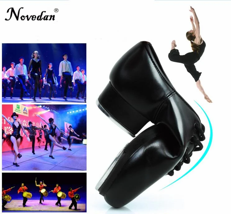 Size 27-45 Adult Men Children Boy Tap Dance Shoes Cow Leather or PU Oxford Lace Up Dancing Shoes Girls Women Tap Dancing Shoes 5