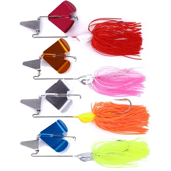 

HENGJIA 4pcs 22g Spinner Fishing Lure Bait Spoon Swisher Buzzbait Bass Minnow Crank Vib Spinnerbait Fishing Tackle