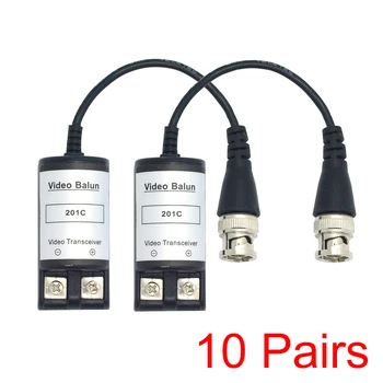 

10x Video Transceiver UTP Balun Passive BNC Male Cable Cat5 Twisted Transmitter