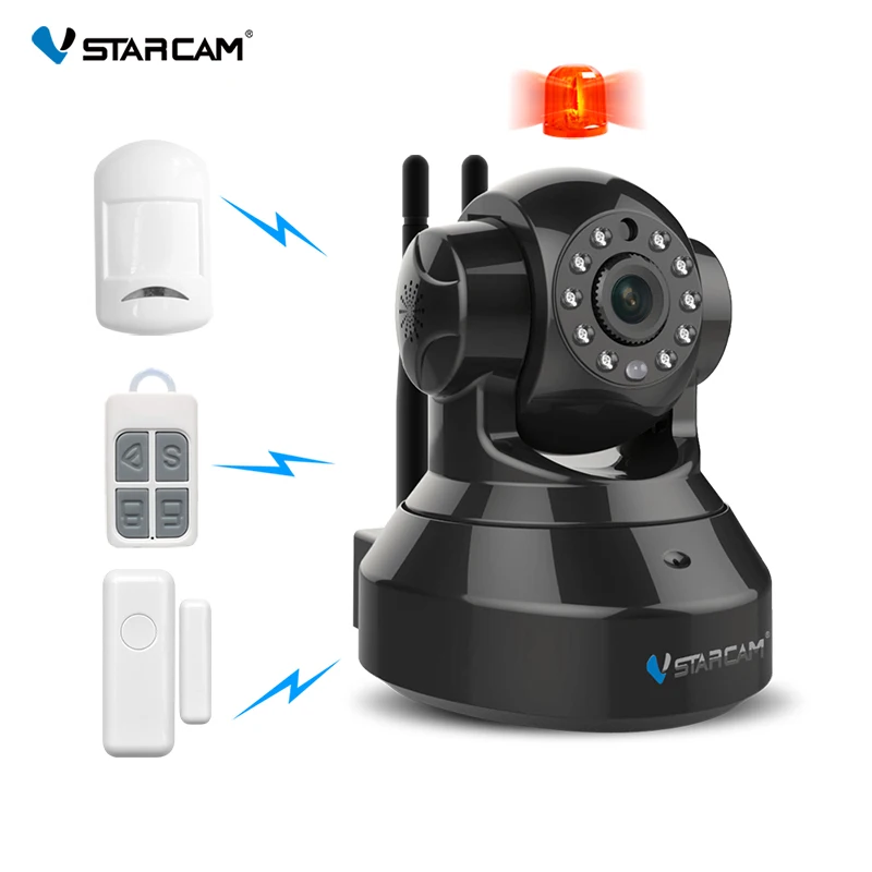 VStarcam HD сигнализация камера беспроводная аудио запись инфракрасный добавить дверь/PIR датчик охранная сигнализация ip-камера Wifi C37-AR