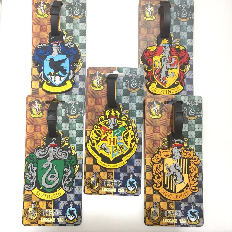 Новый Харри Поттер Хогвартс Гриффиндор Ravenclaw Hufflepuff чемодан тег рисунок ID адрес держатель багажа таблички на багаж этикетка игрушка