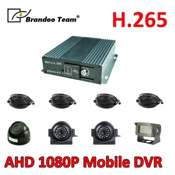 

AHD HD truck Car DVR dual SD Card Monitoring System + 4pcs 1080P camera+4G and GPS MDVR