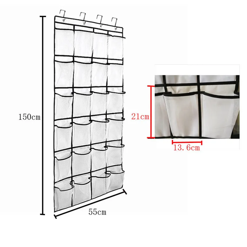 12 В/24 карман над дверью обувной Органайзер подвесные органайзеры компактный застегивающийся вакуумный подвесная вешалка для хранения