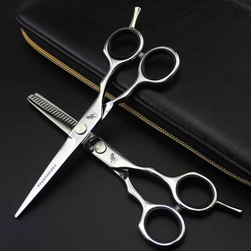 5,5 дюймов серебряные волосы Резка истончение Scissor один хвост Professional парикмахерские стиль салон Ножницы Clipper Pet Уход за лошадьми поставк