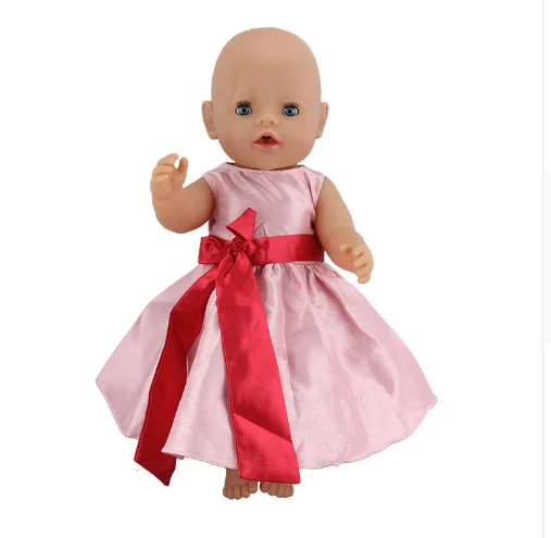

Pink Dress clothes Wear for 43cm baby Doll, Children best Birthday Gift(only sell clothes)