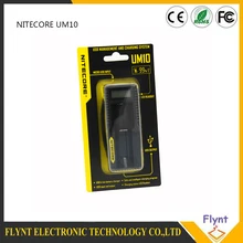 original New Arrival Nitecore Smart Battery Charger UM10 Digicharger LCD Display Universal USB Power For Li-ion Battery 18650