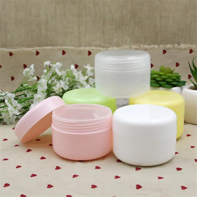 

20g Refillable Bottles white yellow pink green Plastic Empty Makeup Jar Pot Travel Face Cream/Lotion/Cosmetic Container