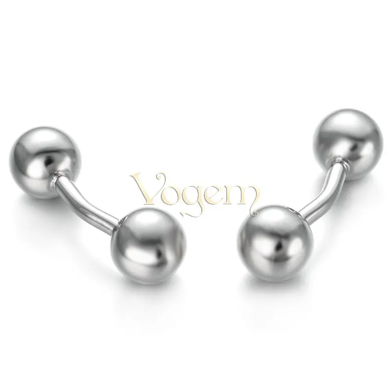 Vogem шар запонки мужские роскошные серебряные Цвета простой шарик Запонки