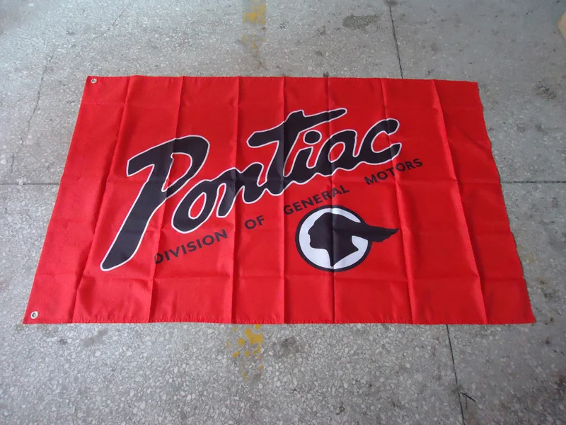 

free shipping pontiac flag , can custom print file,90X150CM size,100% polyster,pontiac banner