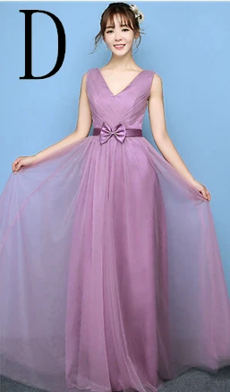 vestido festa formatura lace up back spring one shoulder blush party the night princess long bridesmaid dress formal ball gowns - Цвет: D
