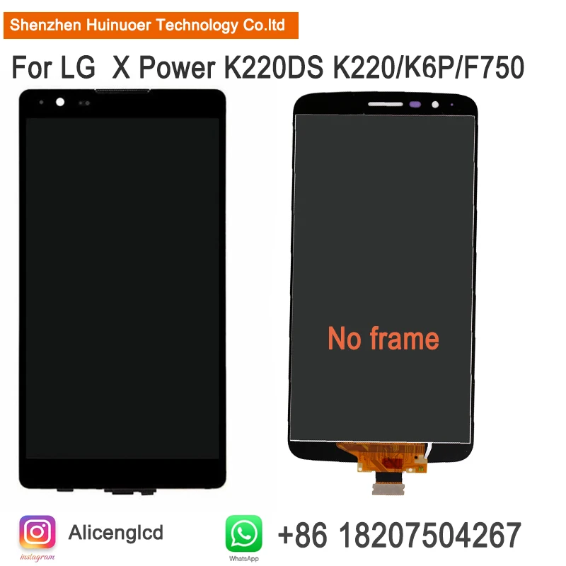 Для LG X power display K220 K220DS F750K F750K LS755 X3 K210 US610 K450 светодиодный сенсорный ЖК-экран с сменной рамкой в сборе