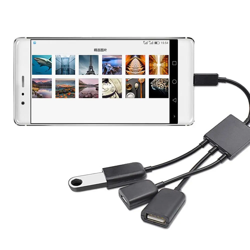 3 в 1 Type C USB хост OTG хаб адаптер кабель совместимый телефон/планшет папа мама