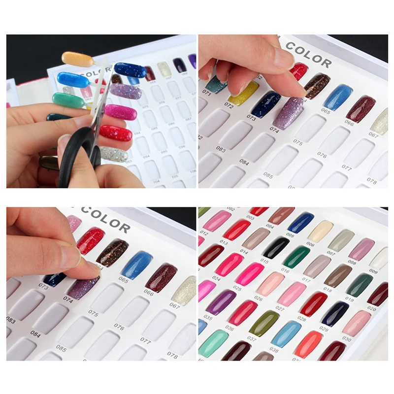 

False Nail Color Book Color Display Nail Art Gel Polish Color Card Nail Color Chart Palette Varnish Practice Board Manicure