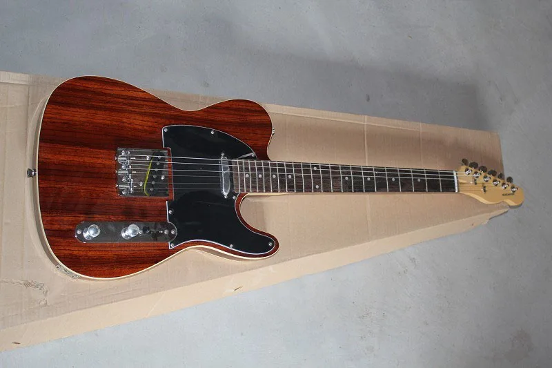 

free shiping + factory + Best Quality Mahgany Body F telecaster Wood grain wine red electric guitar 15-9