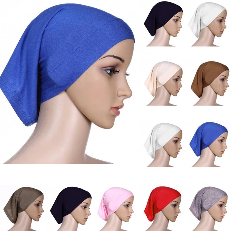 

Islamic Muslim Women Cotton Headscarf Hijab Cap Underscarf Ninja Scarf