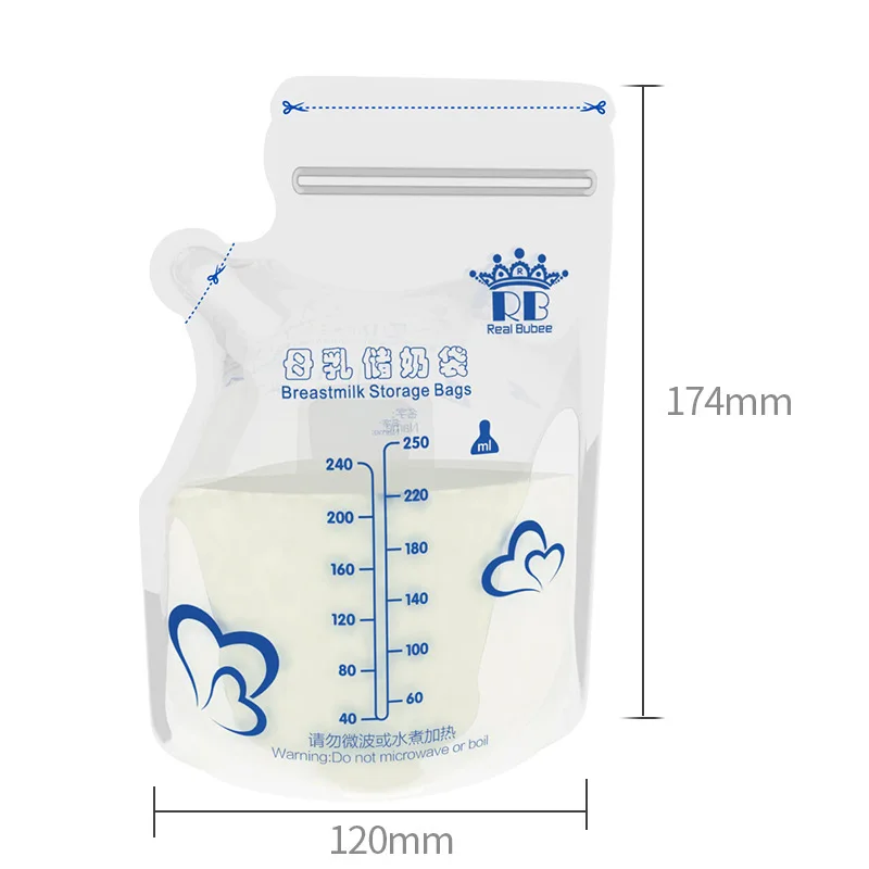 

YOOAP 30pcs 250 ML Baby Food Storage Breast Milk Storage Bags To Store PBA free Safe De Leite Almacenaje Leche for Baby