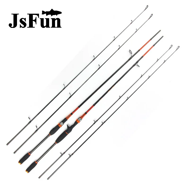 

JSFUN 2.1M Lure fishing rod Spinning casting rod + 2 tips M/MH Hardness Carbon Fishing Rods FG114