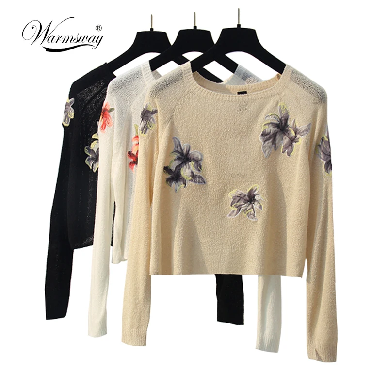 2019 Summer Sexy Blouse Shirt Flower Embroidered Top Blusas Mesh Crochet Floral Embroidery Short shirt Sexy Crop Tops B-051