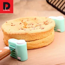 Dehomy Manual Slicers 2 PCS DIY 5 Layers FoodGrade Plastic Cake Bread Leveler Slicer Cutting Fixator