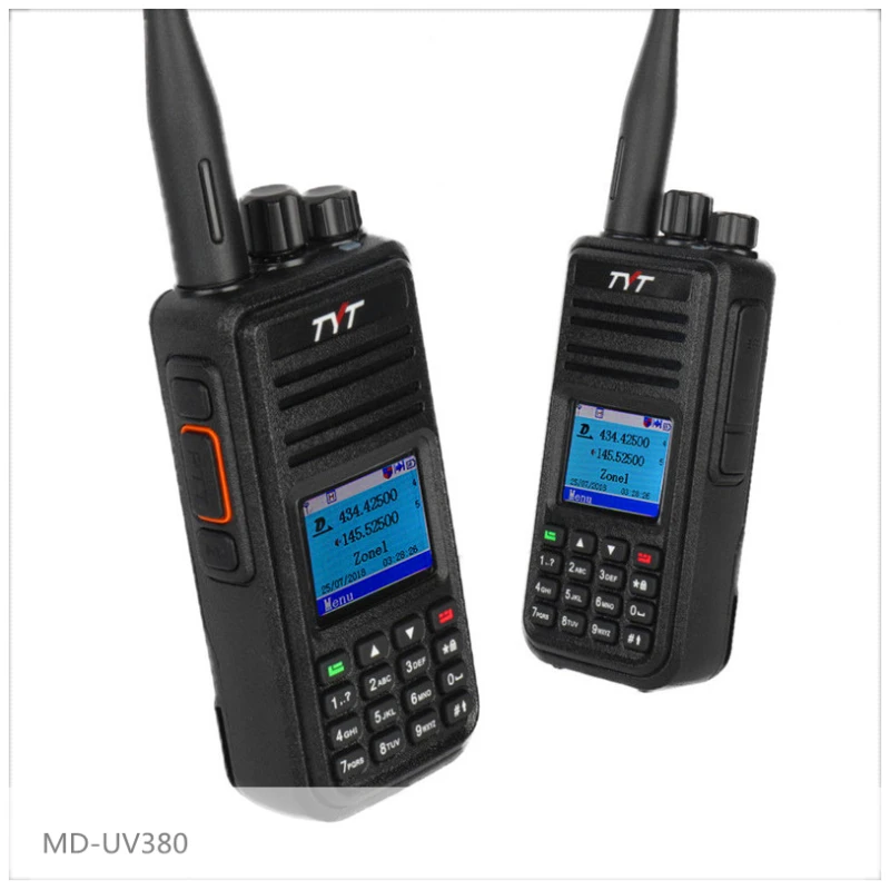 TYT MD-UV380 DMR Walkie Talkie Dual Band UHF VHF Tier1/2 5W Digital Two Way Radio Transceiver TYT MD-UV380 DMR Walkie Talkie Dual Band UHF VHF Tier1/2 5W Digital Two Way Radio Transceiver