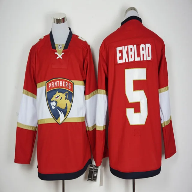 2016 Горячая продажа! мужская #5 Аарон Ekblad высокое качество вышивки Хоккей Джерси