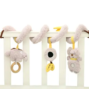 

2918 New Lovely Baby Lathe Hanging Ring Animal Rattle Crib Hanging Baby Stroller Hanging Toys Teethers Stuffed Doll