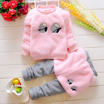 

Baby Children's Clothing and Cashmere Cotton Winter Suit Thickened 0-4 Year-old Baby Clothes Two Piece Suit