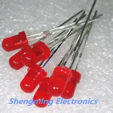 100 шт. F3 3 мм красный круглый супер яркий светодио дный свет светодио дный рассеянный