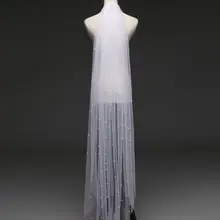 Горячая Распродажа 1,5 м белая/слоновая кость свадебная вуаль с гребнем один слой Королевский жемчуг свадебная вуаль Veu de Noi EE708