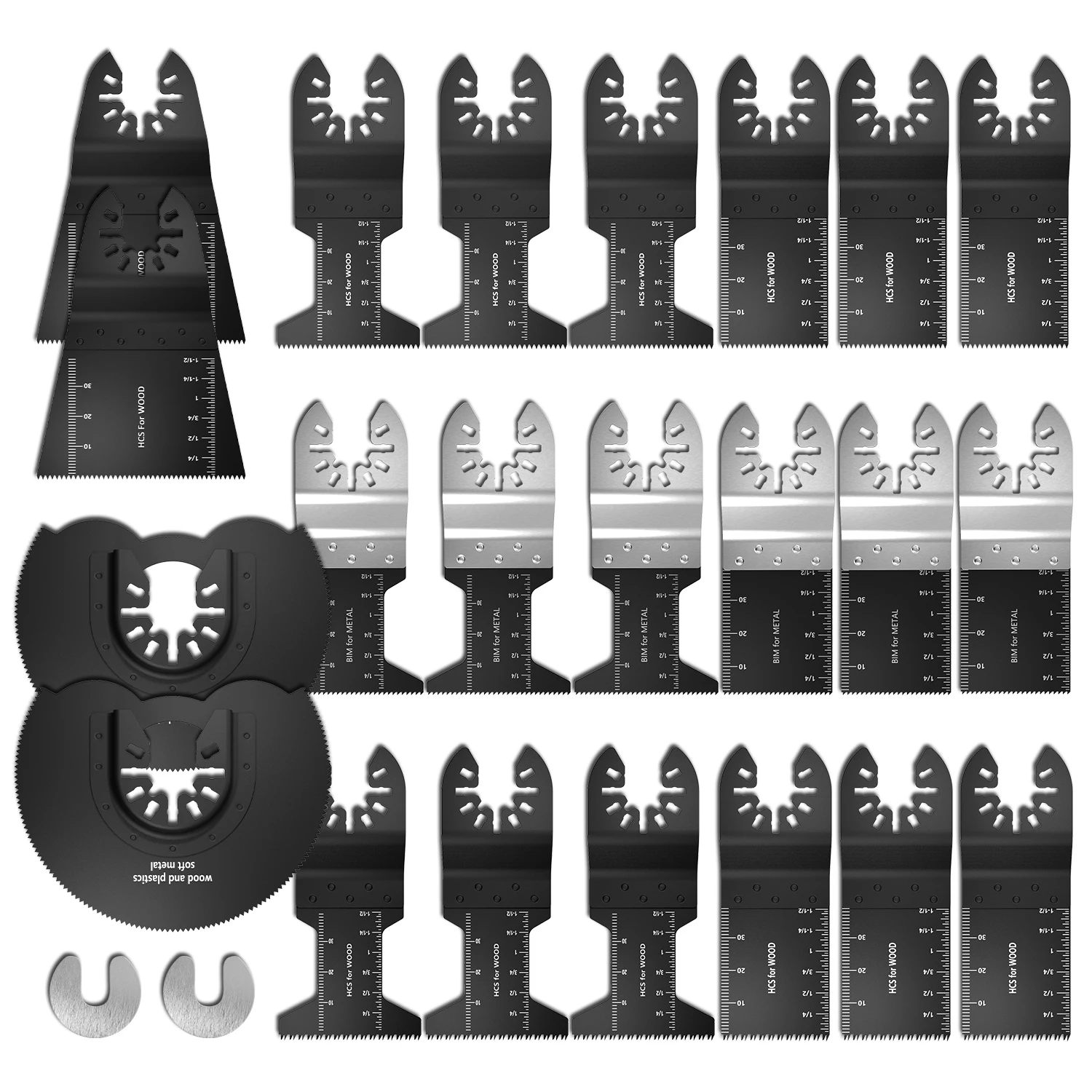 22 шт. Осциллирующий многофункциональный инструмент пильный диск комплект из высокоуглеродистой стали для резки древесины лезвия для деревообработки аксессуары для пластика