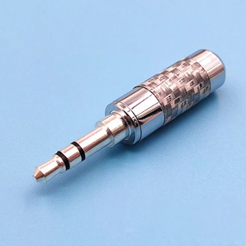 10 pcs Carbon fiber straight 3.5mm balanced stereo diy earphone jack plug 6.0 hole | Электроника