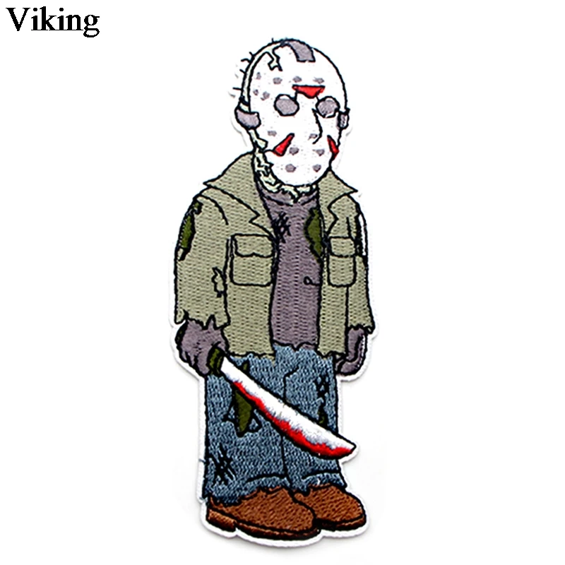 Friday the 13th Horror Killer патч Jason Voorhees с железной вышивкой нашивки Швейные тканевые наклейки Diy Аппликации значок G0043