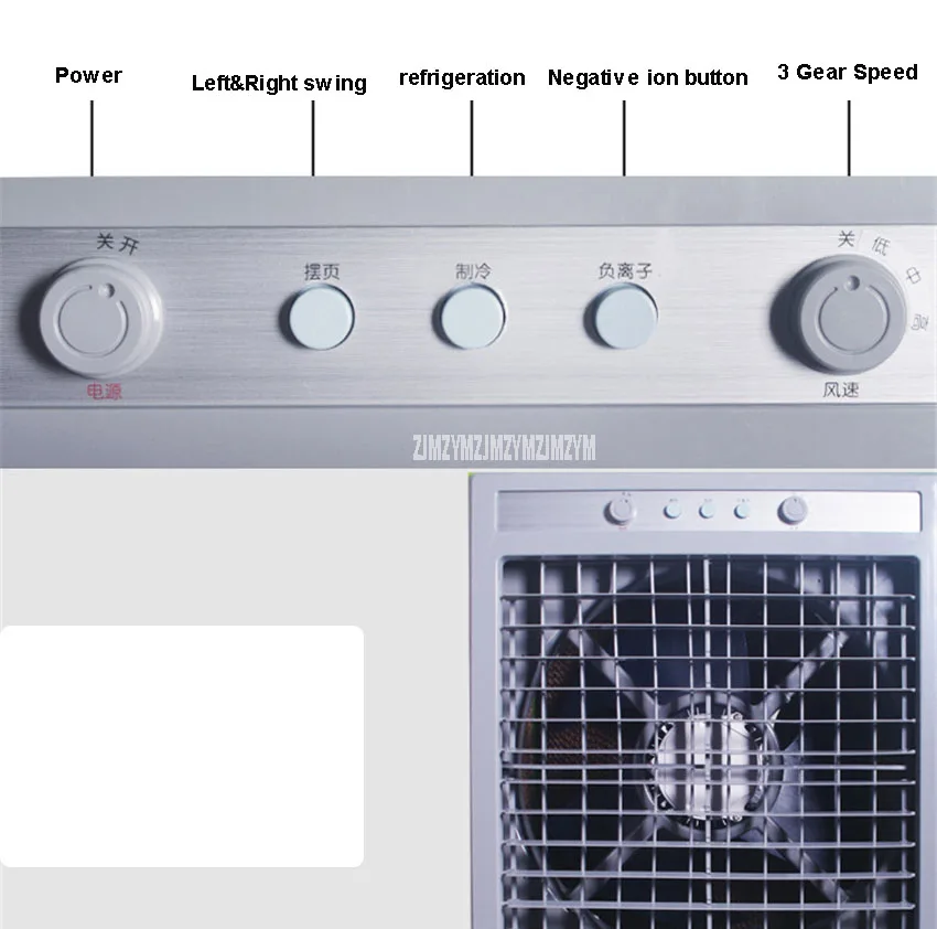 Cheap 134-C Electric Air Cooler Refrigeration Fan Water Cooling Floor Air Conditioning Fans 65L Water Tank Energy-saving 400W 2