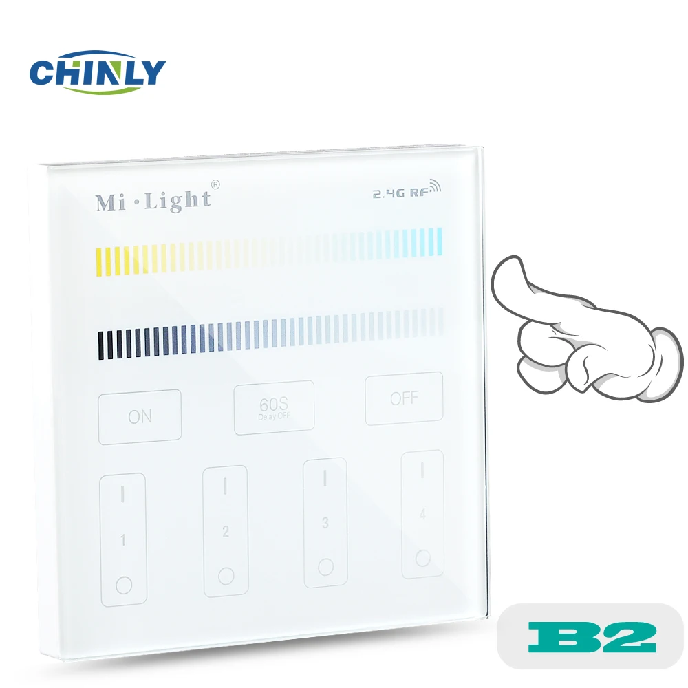 

Mi light B2 Battery model 4-Zone CCT Wall Hanging LED Touch Switch Panel Remote Controller