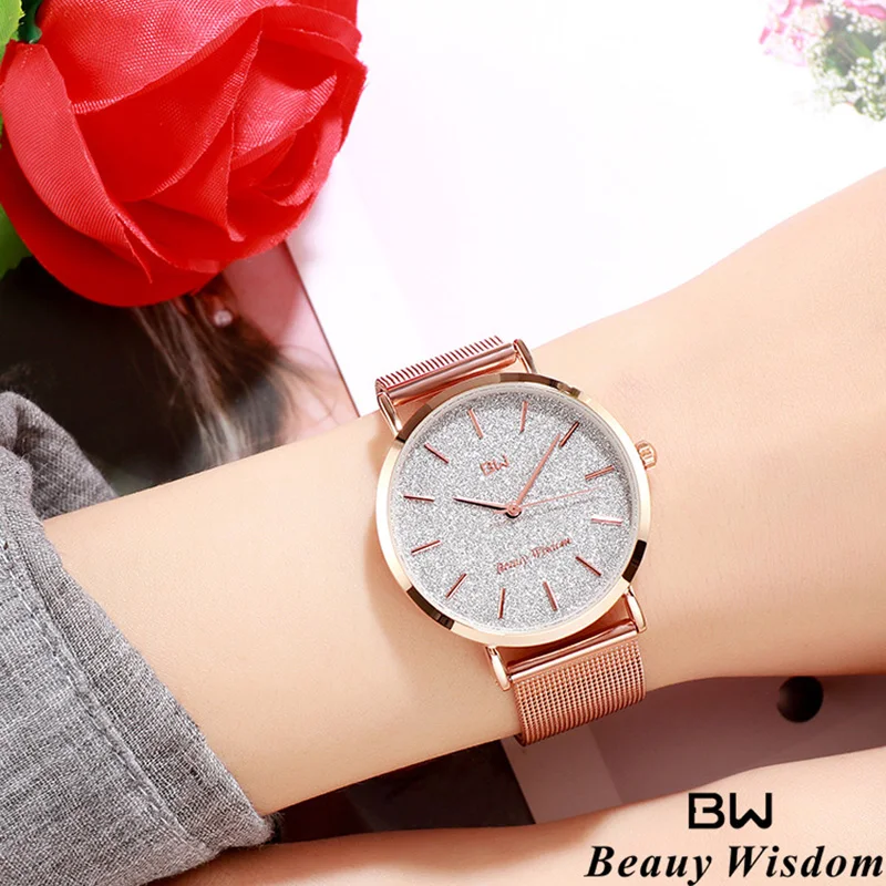 

Relogio Feminino 2018 Luxury Brand Rose Gold Women Watches Female Starry Sky Wristwatch Fashion Casual Ladies Clock montre femme