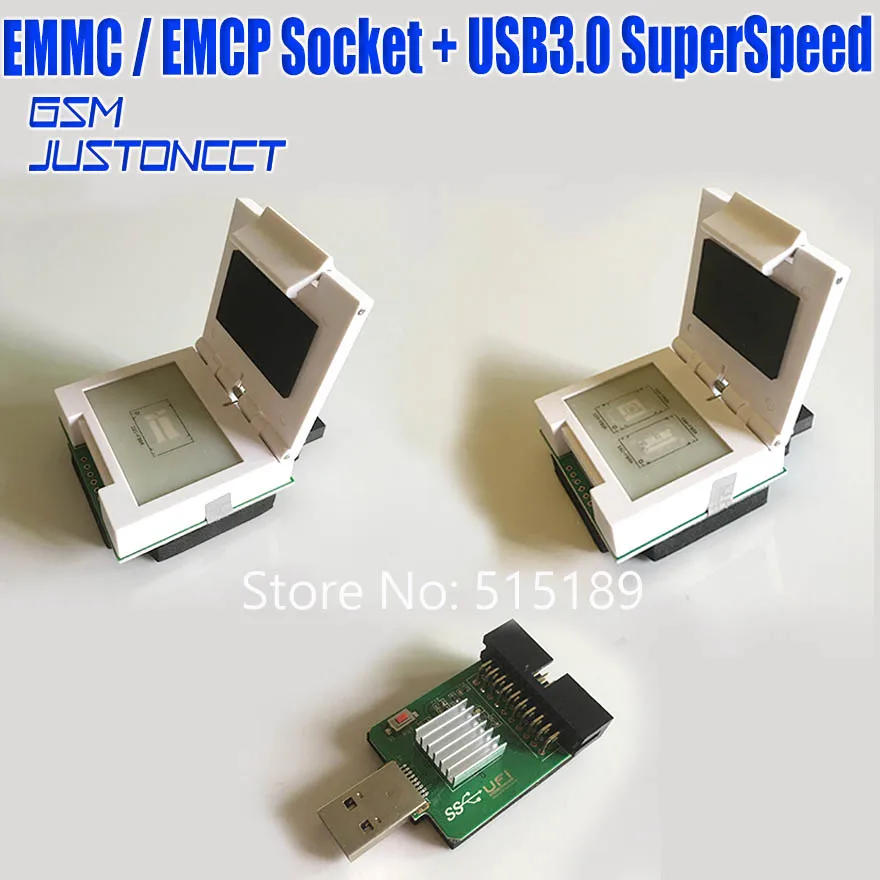 EMMC EMCP Socket + 2 in 1 EMMC / EMCP Socket + USB3.0 SuperSpeed USD ...