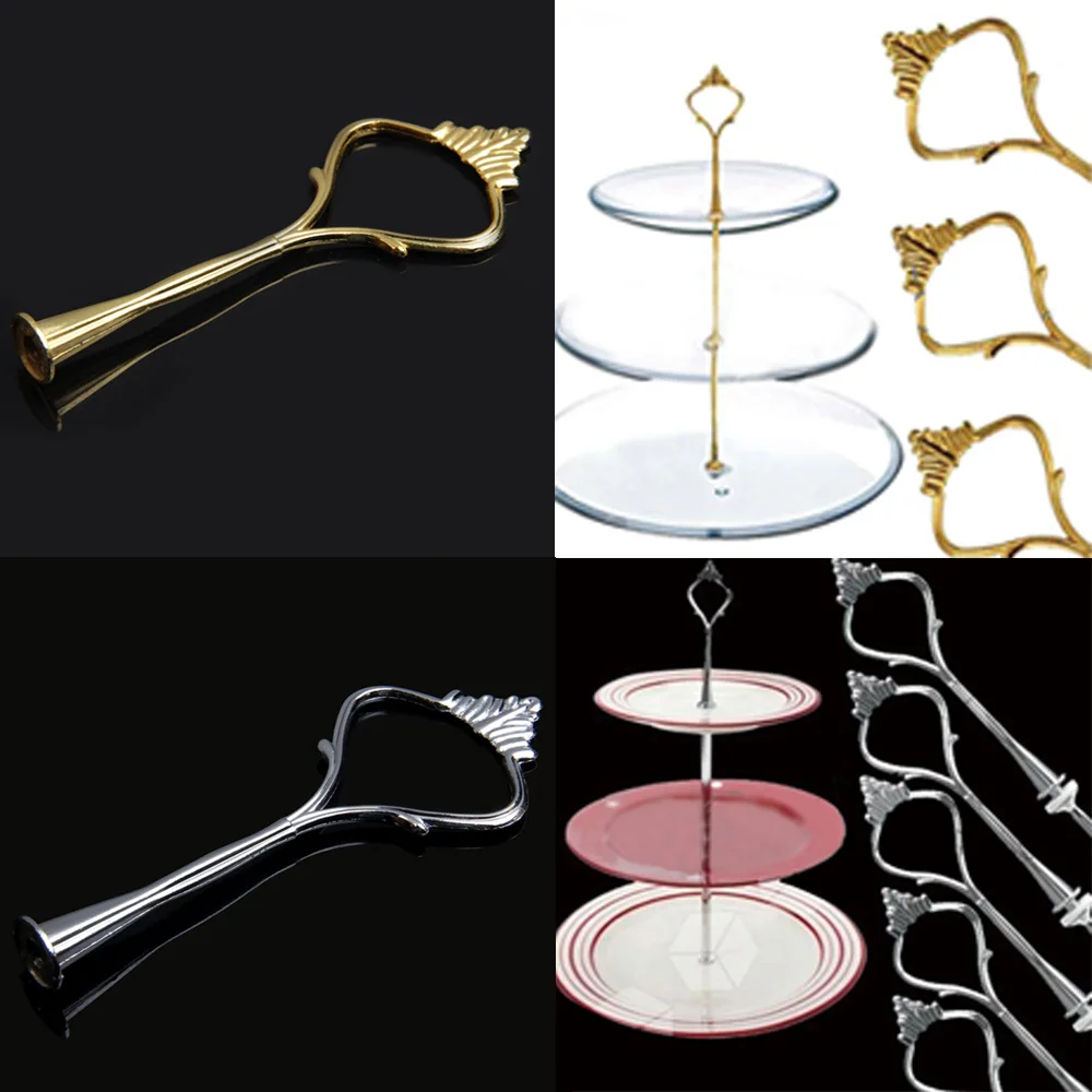 

High Quality 5 Set of 3 Tier Three Layers Cake Plate Stand Holder Crown Metal Rod Cake Mold Cake Tool Kitchen Bakeware Tools