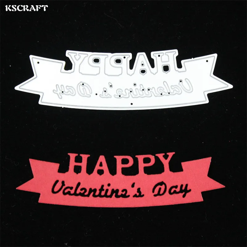 KSCRAFT Happy Valentine's Day Metal Cutting Dies for DIY Scrapbooking/Card Making/Kids Fun Decoration Supplies | Дом и сад