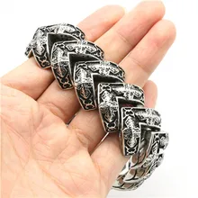 BC0202 Мода 147 г тяжелый крест браслет 316 нержавеющая сталь Горячая Распродажа популярный панк цена крутой лист браслет