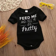 2016 Newborn Kids Baby Boy Girl Infant Cotton Short-sleeved Jumpsuit Bodysuit Clothes Outfit